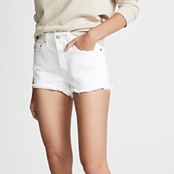 White LEVI'S 501 Denim Short - Picture 3 of 8